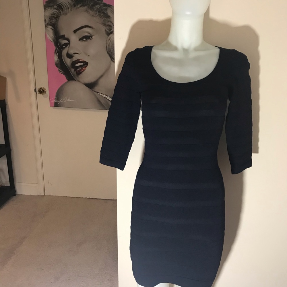 Navy Blue Bodycon Dress by MNG Basics